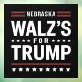 トランプおもしろい・ヴァンス・ウォルズのトランプネブラスカ向け ウィンドウサイン (シート3)