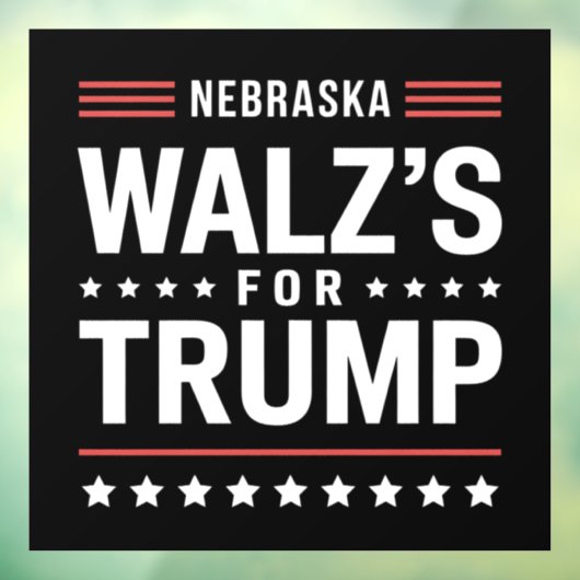 トランプおもしろい・ヴァンス・ウォルズのトランプネブラスカ向け ウィンドウサイン (シート3)