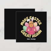 トランプおもしろい「再びイースター素晴らしを作る」 笑わされる 招待状 (正面/裏面)