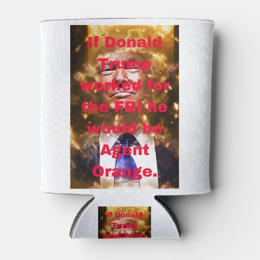 トランプおもしろい 缶クーラー (正面)