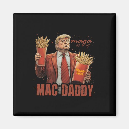 トランプおもしろいMacダディーティー マグネット (正面)