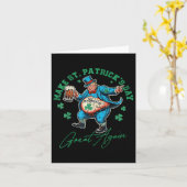 トランプおもしろいSt patricks dayアイルランド人男性ウォム カード (黄色い花)