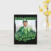 トランプおもしろいSt patricks dayメイクアメリカラッキー カード (黄色い花)
