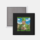トランプおもしろいSt patricks dayメイクSt paddys dayグレ マグネット (正面/裏面)
