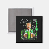 トランプおもしろいSt patricks day我々米国国旗 マグネット (正面/裏面)