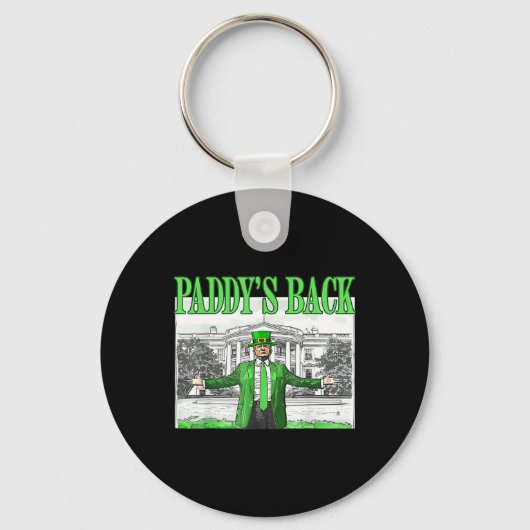 トランプおもしろいSt patricks daySt pattys day踊り キーホルダー (正面)
