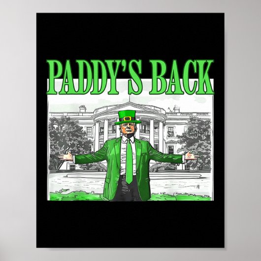 トランプおもしろいSt patricks daySt pattys day踊り ポスター (正面)