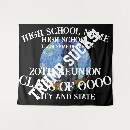 トランプお祝いグラッドクラスリタイアクルーズ タペストリー (正面(横))