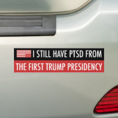 トランプからのPTSD バンパーステッカー (車上)