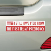トランプからのPTSD バンパーステッカー (車上)