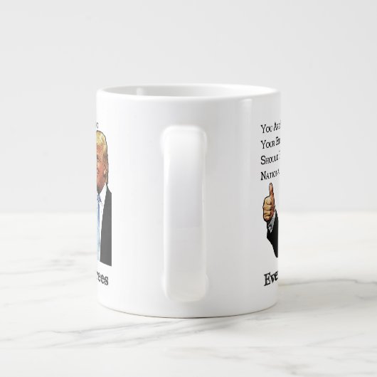 トランプがあなたの誕生日をナショナルホリデーとして承認 ジャンボコーヒーマグカップ (裏面)