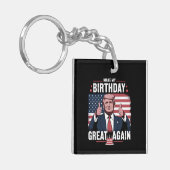 トランプがお誕生日おめでとう "Make My Birthday Great Again" キーホルダー (正面左)