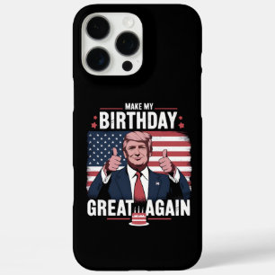 トランプがお誕生日おめでとう "Make My Birthday Great Again" iPhone 16 Pro Maxケース