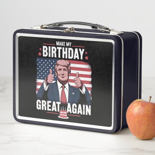 トランプがお誕生日を盛大に祝う メタルランチボックス (インサイチュ)