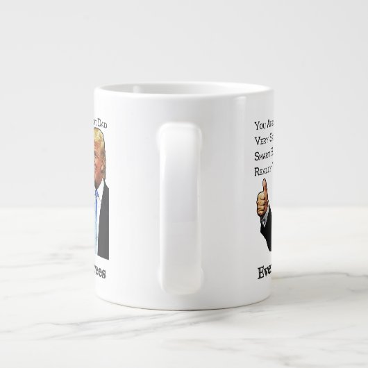 トランプがとして素晴らし素晴らしパパ ジャンボコーヒーマグカップ (裏面)