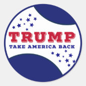 トランプがアメリカを取り戻す ラウンドシール (正面)