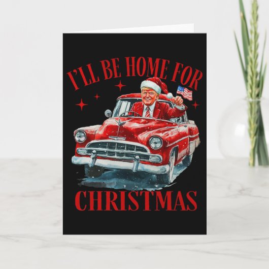 トランプがクリスマスに帰ってくる 面白いXmas カード (正面)