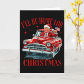 トランプがクリスマスに帰ってくる 面白いXmas カード (黄色い花)