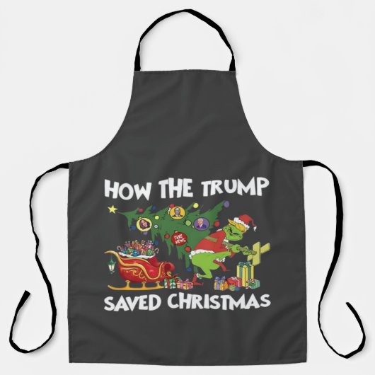 トランプがクリスマスを救った方法 エプロン (正面)