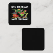 トランプがクリスマスを救った方法 スクエア名刺 (正面/裏面)