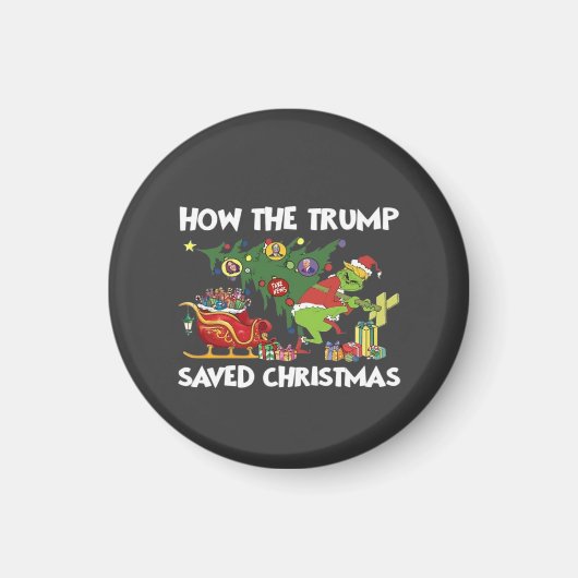 トランプがクリスマスを救った方法 マグネット (正面)