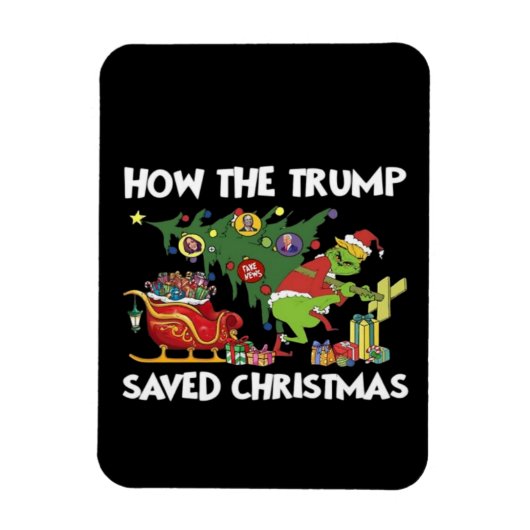 トランプがクリスマスを救った方法 マグネット (縦)