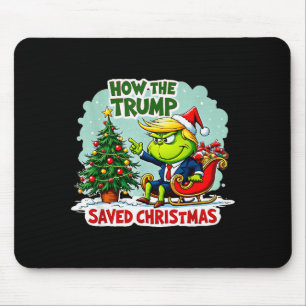 トランプがクリスマスを救った方法 楽しいトランプのクリスマス マウスパッド