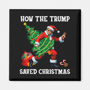 トランプがクリスマスを救った方法 笑えるトランプ クリスマス マグネット