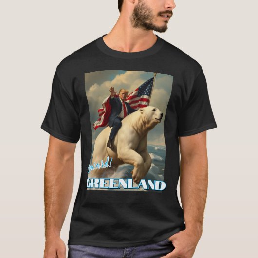 トランプがグリーンランドに行く Tシャツ (正面)
