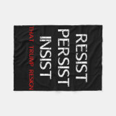 トランプがトランプを辞任すると主張し続けるアンチ・トランプ フリースブランケット (正面(横))