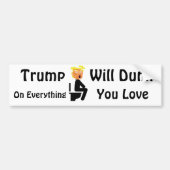 トランプがバンパーステッカーを捨てる バンパーステッカー (正面)