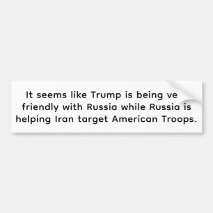 トランプがロシアをべた褒め Hankamer Artjunkhaus バンパーステッカー
