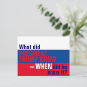 トランプが何を知っていたか、いつ彼はそれを知っていたか ポストカード (スタンド正面)