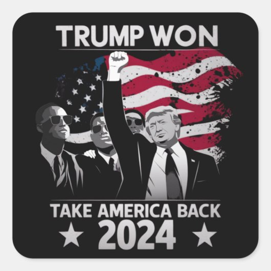トランプが再びアメリカを取り戻す2024 スクエアシール (正面)