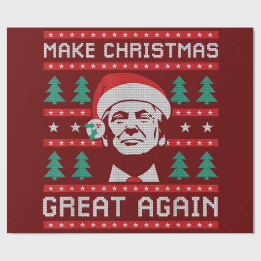 トランプが再びクリスマスを素晴らし作る ラッピングペーパー (フラット)