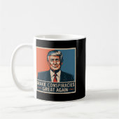 トランプが再び共謀す素晴らしる コーヒーマグカップ (左)