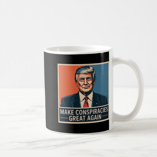 トランプが再び共謀す素晴らしる コーヒーマグカップ (右)