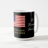 トランプが再び勝った2024トランプとのスタンド コーヒーマグカップ (正面右)