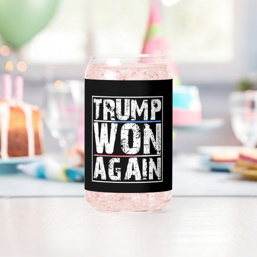 トランプが再び勝った ガラス缶 (インサイチュ (バースデー))