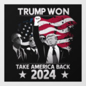 トランプが再び勝利 アメリカを取り戻せ 2024 ウィンドウサイン (シート)