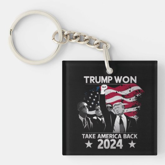 トランプが再び勝利 アメリカを取り戻せ 2024 キーホルダー (正面)