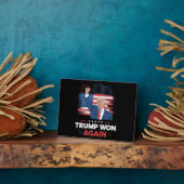 トランプが再び勝利 大統領47 米国ヴィンテージ フォトプラーク (側面)