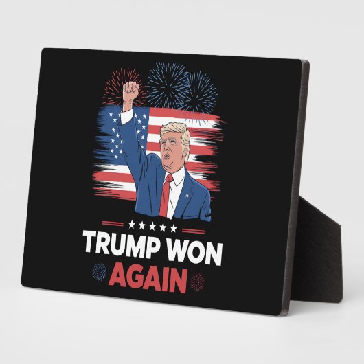 トランプが再び勝利 大統領47 米国ヴィンテージ フォトプラーク (側面)