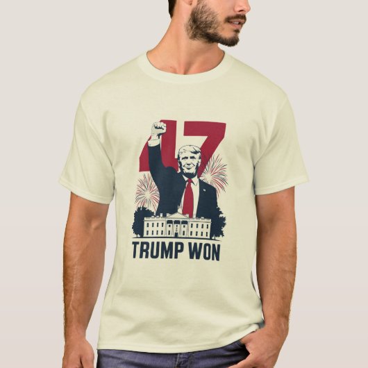 トランプが再び勝利 2024年選挙 大統領 47代目 Tシャツ (正面)