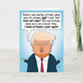 トランプが再び誕生日を素晴らし作る カード (正面)