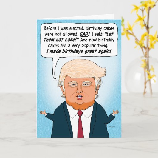 トランプが再び誕生日を素晴らし作る カード (黄色い花)