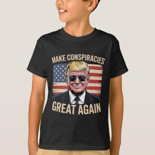 トランプが再び陰謀素晴らしを企てる7 Tシャツ (正面)