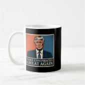 トランプが再び陰謀素晴らしを作る6 コーヒーマグカップ (左)