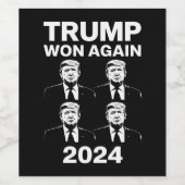 トランプが再び2024年選挙勝利 就任式当日47 ワインラベル (シングルラベル)