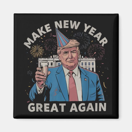 トランプが再素晴らしび新年を幸せにEv マグネット (正面)